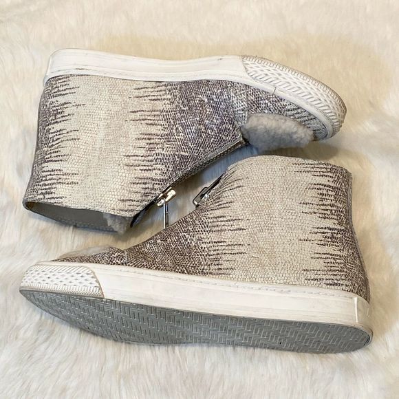 LOEFFLER RANDALL Devin Sneakers SZ 6 Lizard Embossed Designer High Top Sneakerss - Picture 6 of 9